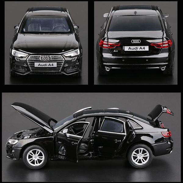 AUDI アウディ A4 1/32 ミニカー 全3色 ライト点灯 エンジンサウンド