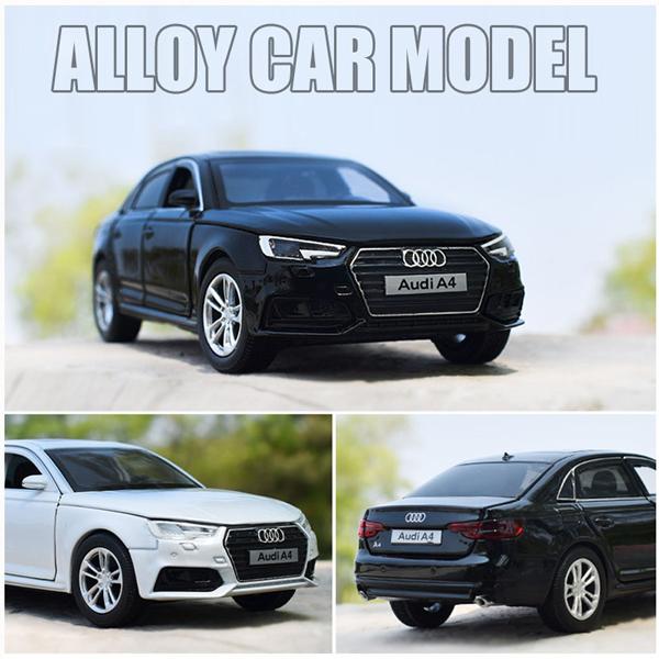 AUDI アウディ A4 1/32 ミニカー 全3色 ライト点灯 エンジン