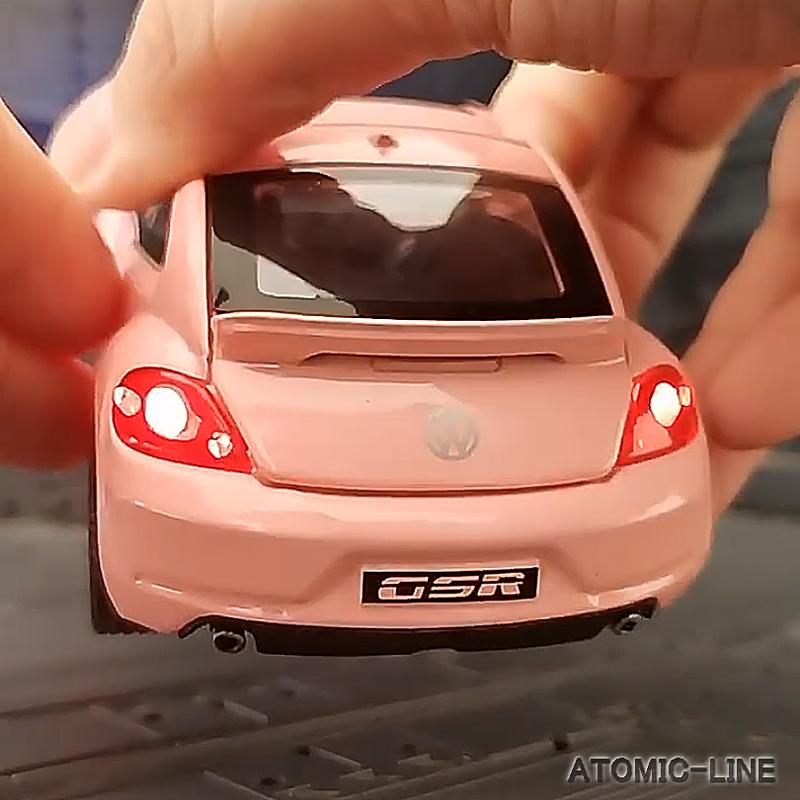 フォルクスワーゲン ビートル 1/32 ミニカー 全4色 ライト点灯 フォルクスワーゲン ビートル 1/32 ミニカー 全4色 ライト点灯