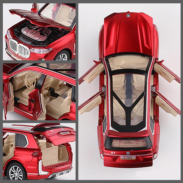 BMW X7 ミニカー1/32 全3色 ライト点灯 エンジンサウンド 合金