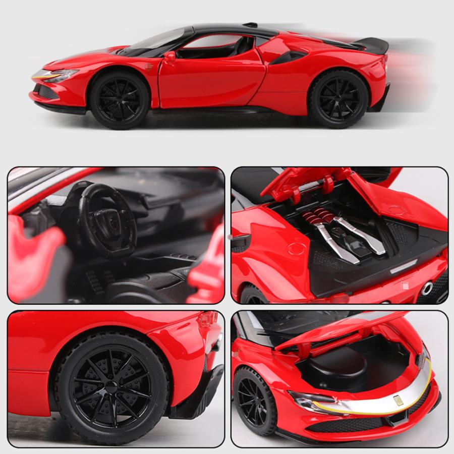Ferrari SF90 フェラーリ 1/32 ミニカー 全4色 ライト点灯 エンジンサウンド 合金モデル 模型｜atomic-line｜07