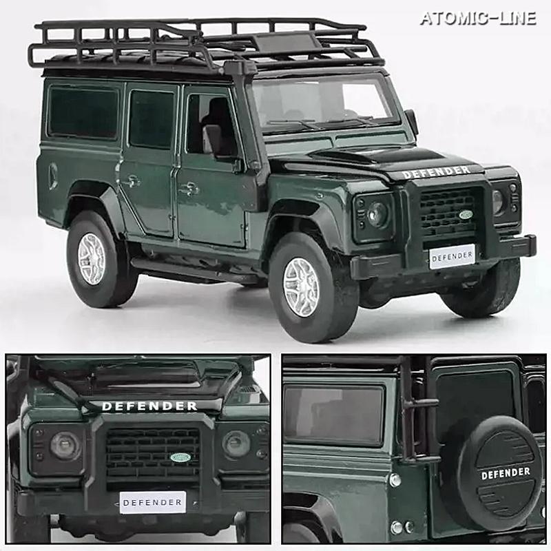 LAND ROVER ディフェンダー 1/32 ミニカー 全5色 ライト点灯 エンジン