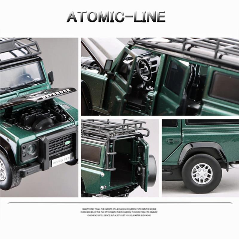 LAND ROVER ディフェンダー 1/32 ミニカー 全5色 ライト点灯 エンジン