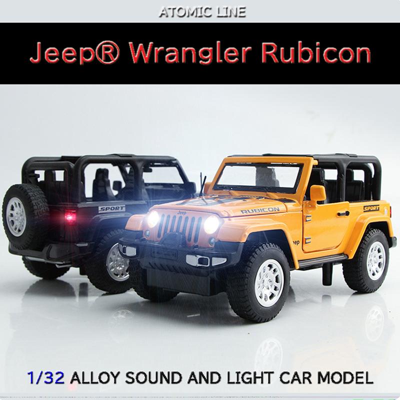 Jeep ジープ Wrangler ルビコン 1/32 ミニカー 全3色 ライト点滅