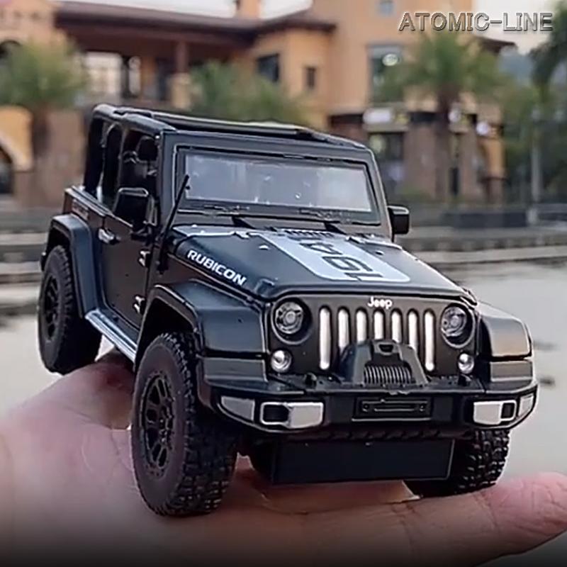 Jeep Rubicon ブラック ミニカー ジープ WRANGLER ルビコン 1/20 ミニカー 全4色 ×2タイプ ライト