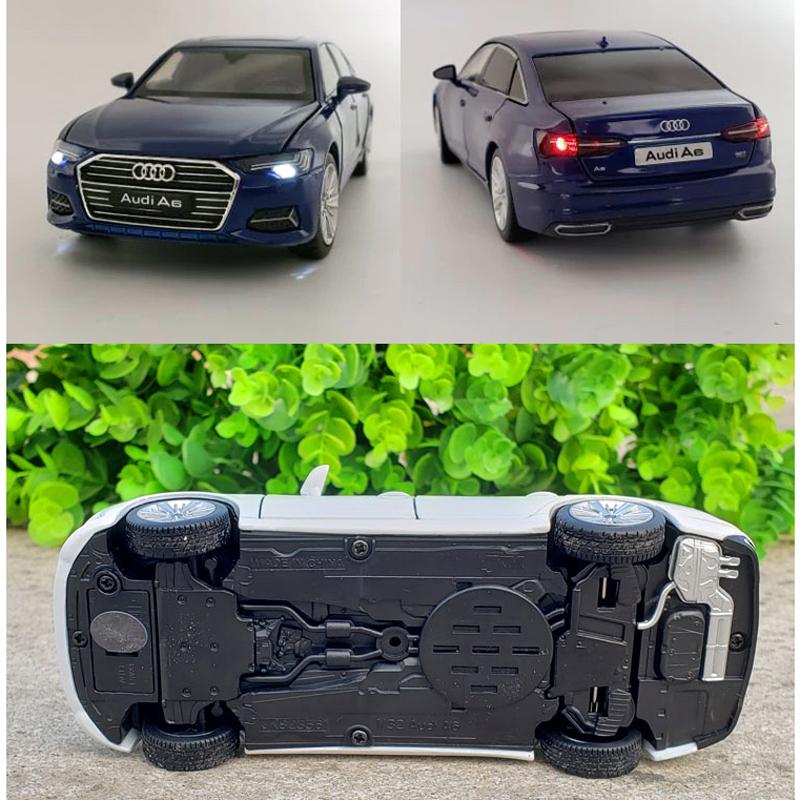 1/18 アウディ 合金ミニカー ライト音付 リモコンキー有 AUDI アウディ A6 5th 1/18 ミニカー 全2色 ライト点灯 エンジン