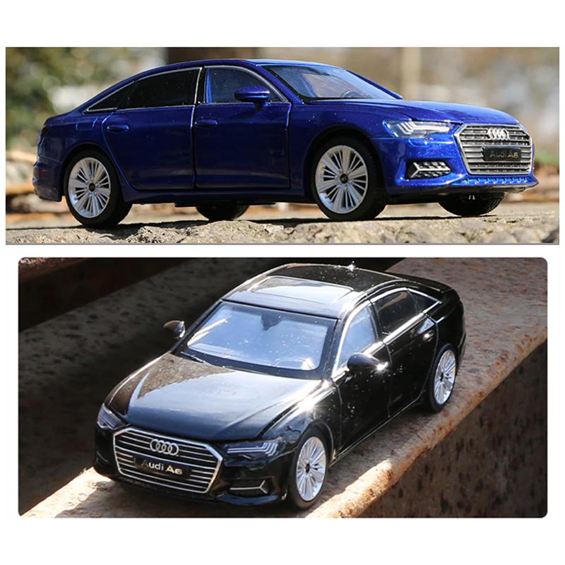 AUDI アウディ A6 1/32 ミニカー 全3色 ライト点灯 エンジン