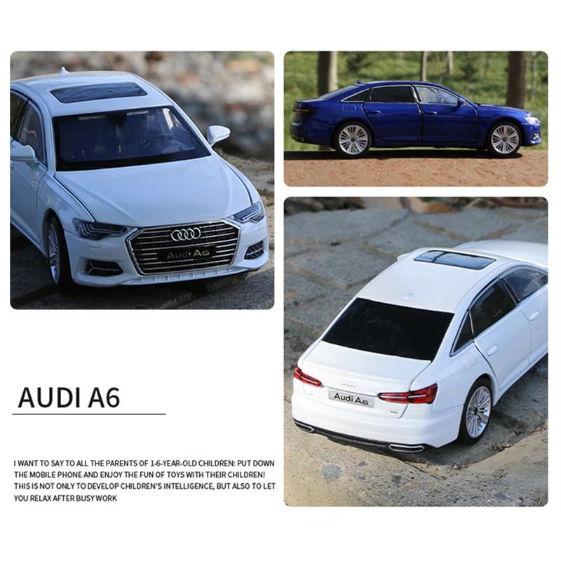 1/18 アウディ 合金ミニカー ライト音付 リモコンキー有 AUDI アウディ A6 1/32 ミニカー 全3色 ライト点灯 エンジン