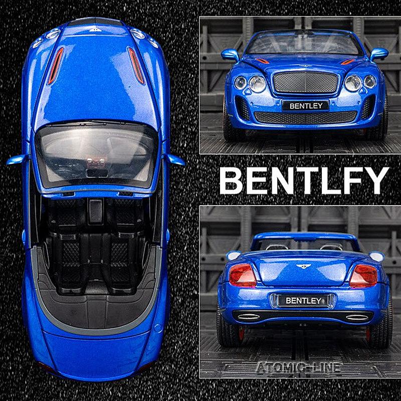 レア　BENTLEY ミニカー用駐車場 リフト付き Bentley コンチネンタル GT 1/24 ミニカー 全3色 ライト点灯 エンジン