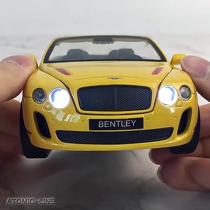 Bentley コンバーチブル 1/24 ミニカー 全3色 ライト点灯 エンジン