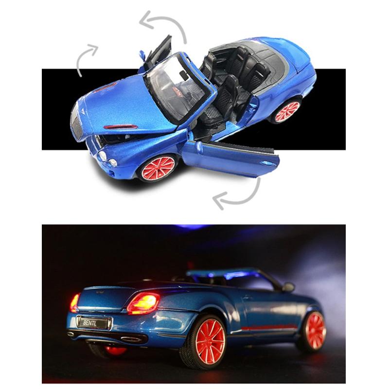 Bentley コンバーチブル 1/24 ミニカー 全3色 ライト点灯 エンジン