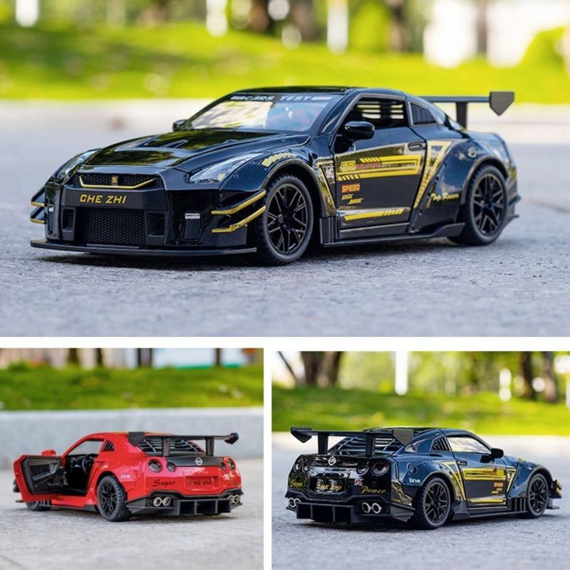 スカイライン Ares GTR R35 1/24 ミニカー 全3色 ライト点灯 エンジンサウンド 合金モデル 模型 ジオラマ｜atomic-line｜21