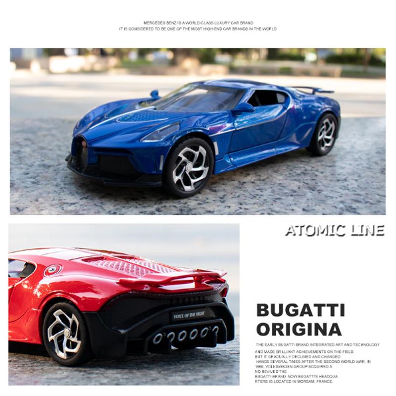 BUGATTI ラ・ヴォワチュール・ノワール 1/24 ミニカー 全4色 ライト