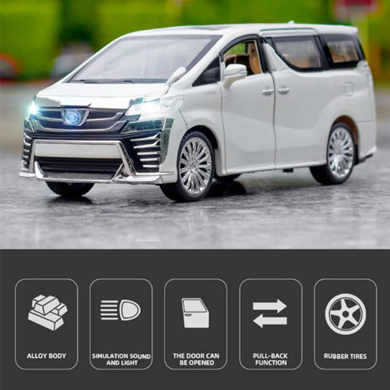 トヨタ TOYOTA ヴェルファイア 1/24 ミニカー 全2色 ライト点灯