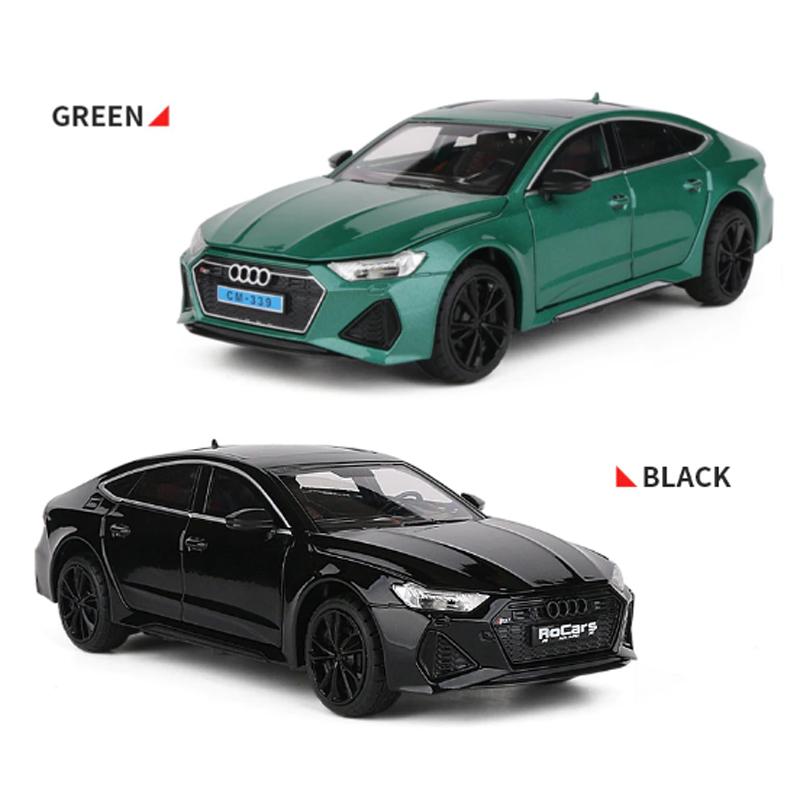 アウディ RS7 1/24 ミニカー 全3色 ライト点灯 エンジンサウンド