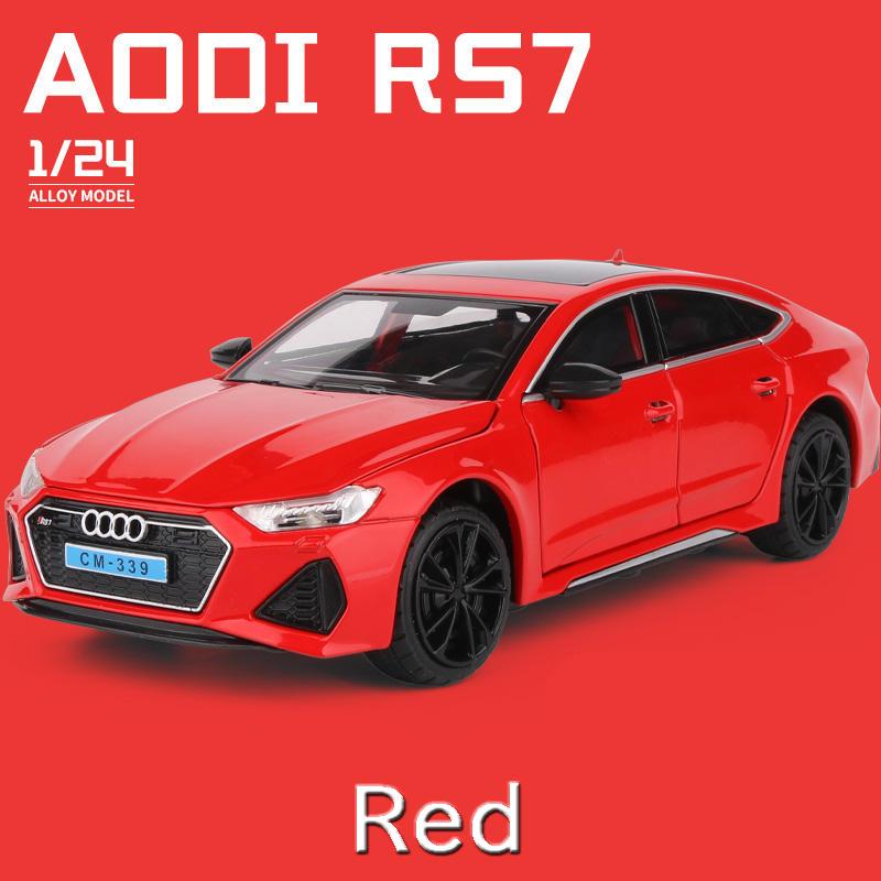アウディ RS7 1/24 ミニカー 全3色 ライト点灯 エンジンサウンド