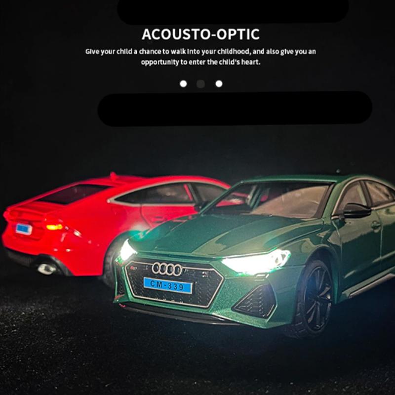 Audi RS7 1/18 高品質合金ミニカー ライト音付き アウディ RS7 1/24 ミニカー 全3色 ライト点灯 エンジンサウンド
