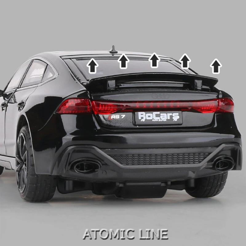 アウディ RS7 1/24 ミニカー 全3色 ライト点灯 エンジンサウンド 合金モデル 模型 ジオラマ｜atomic-line｜11