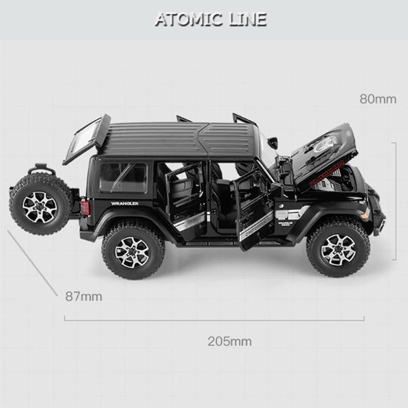 【超希少】【お値下げ】Jeep Wrangler ミニカー Jeep ラングラー 1/24 ミニカー 全4色 ライト点灯 エンジン