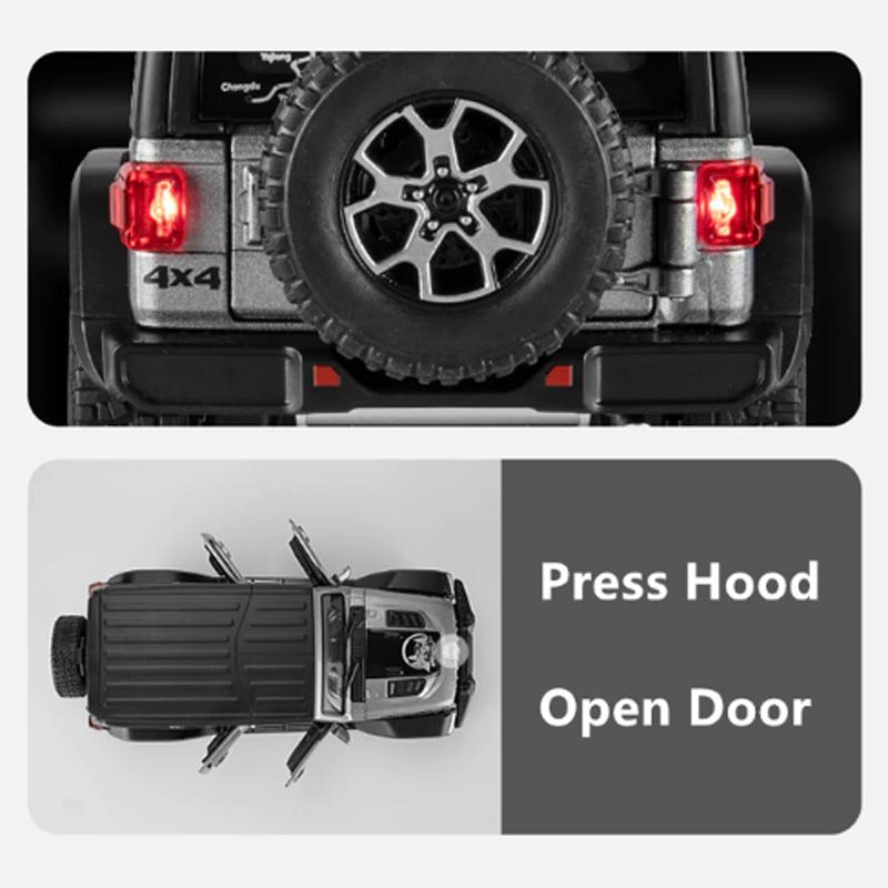 Jeep（ジープ） ラングラー 1/24 ミニカー 全4色 ライト点灯 エンジン