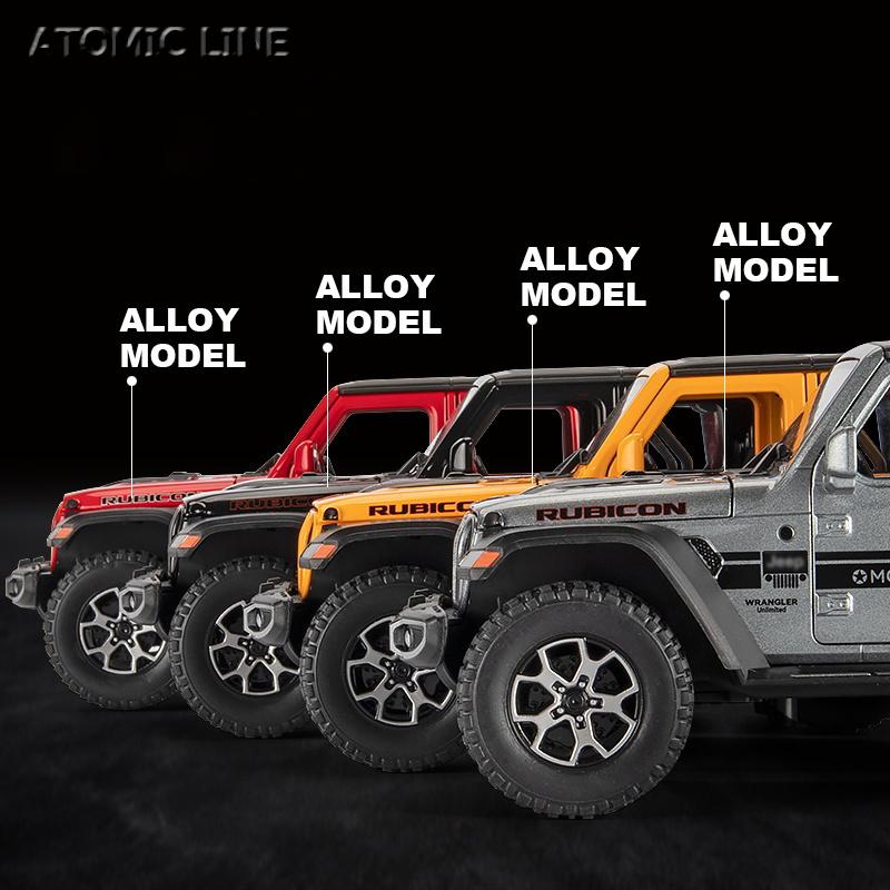 Jeep ラングラー 1/24 ミニカー 全4色 ライト点灯 エンジン