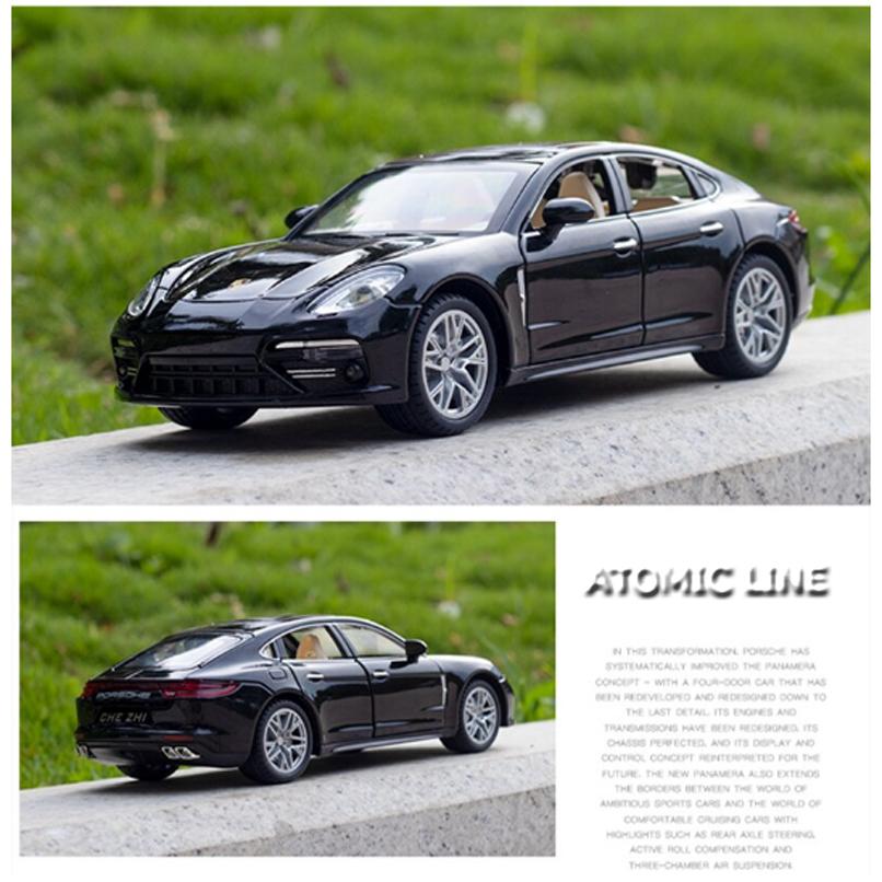 ポルシェ　パナメーラ　ミニカーマグネット ポルシェ パナメーラ 1/32 ミニカー 全3色 ライト点灯 エンジン