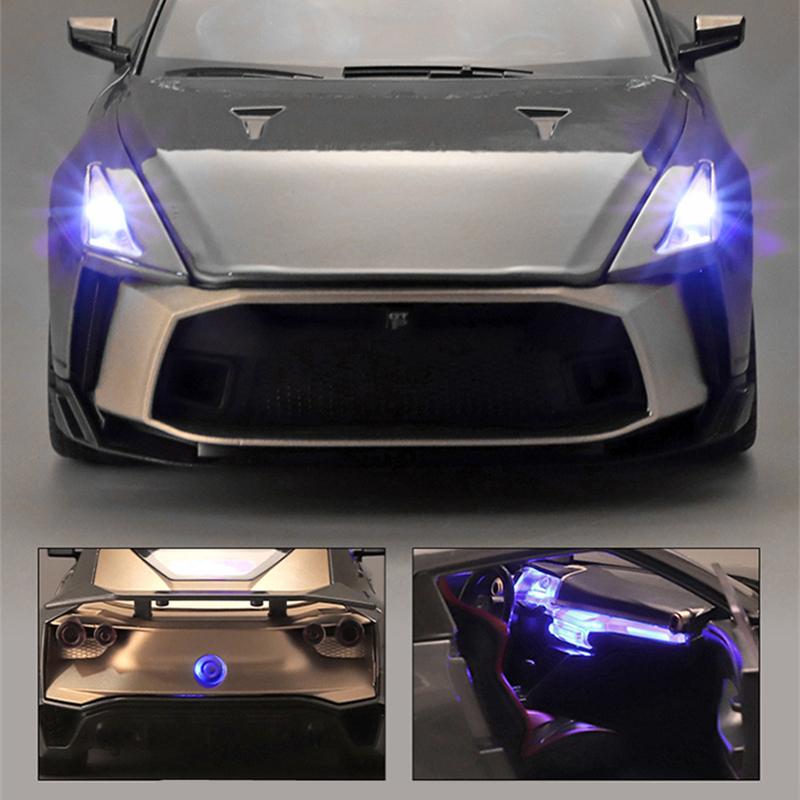 NISSAN GTR-50 1/18 ミニカー 全4色 ライト点灯 エンジンサウンド 世界限定50台モデル 合金モデル 模型 ジオラマの画像