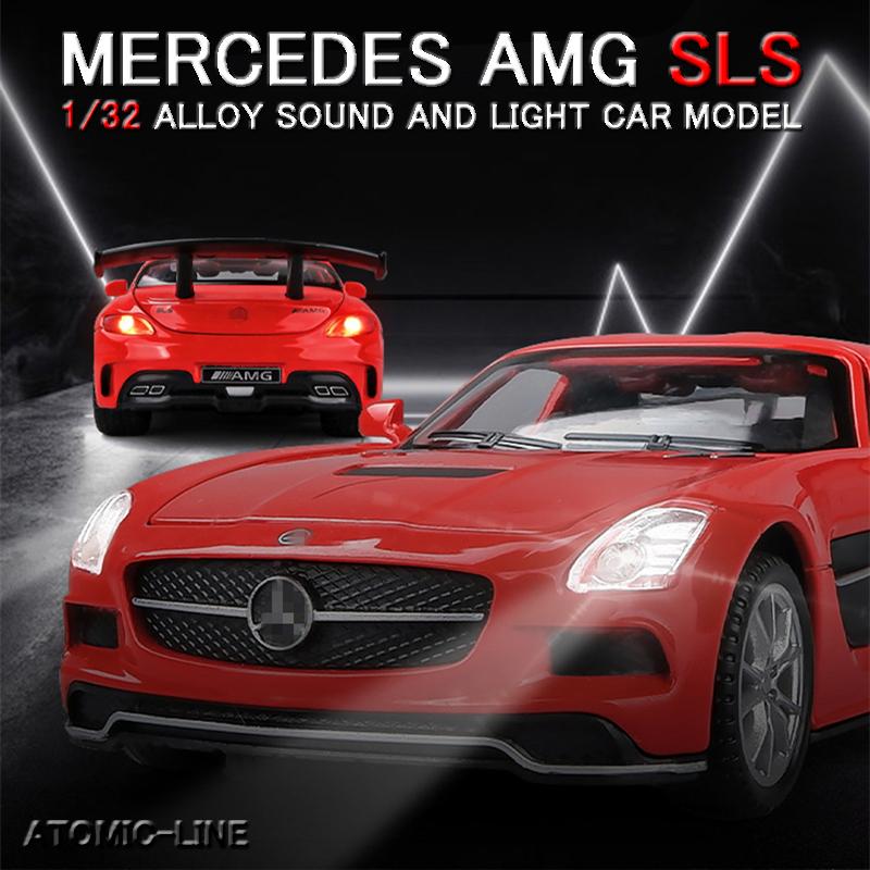 メルセデスAMG メルセデスベンツ SLS AMG 1/32 ミニカー 全4色 ライト
