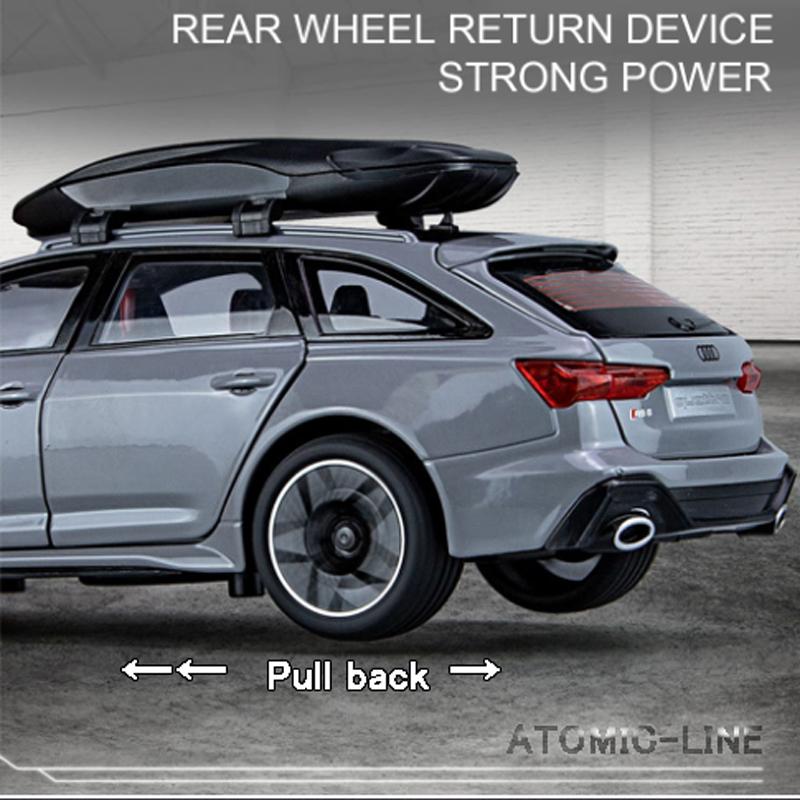 アウディ RS6 Avant 1/24 ミニカー 全4色 ライト点灯 エンジンサウンド