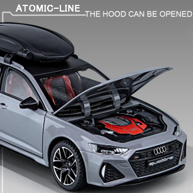 アウディ RS6 Avant 1/24 ミニカー 全4色 ライト点灯 エンジンサウンド 合金モデル 模型 ジオラマ｜atomic-line｜09