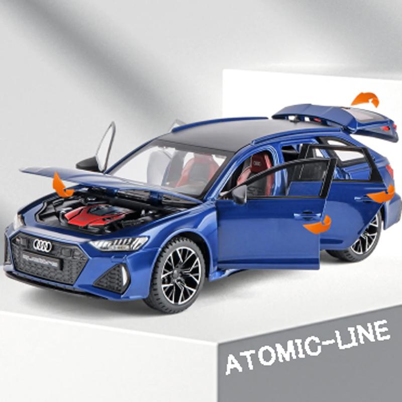 アウディ RS6 Avant 1/24 ミニカー 全4色 ライト点灯 エンジンサウンド 合金モデル 模型 ジオラマ｜atomic-line｜13