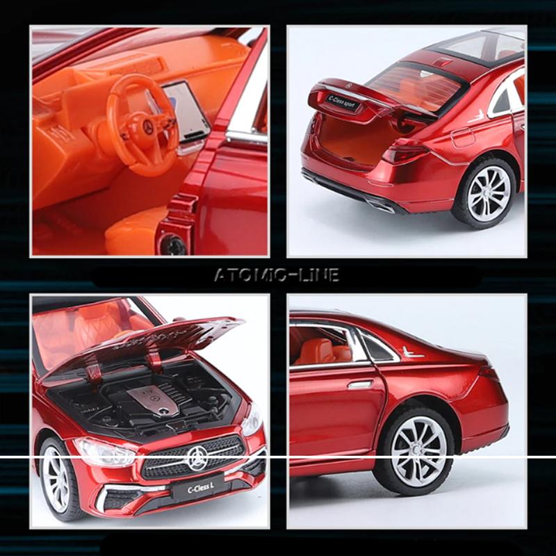 メルセデス ベンツ Cクラス 1/24 ミニカー 全3色 ライト点灯 エンジン