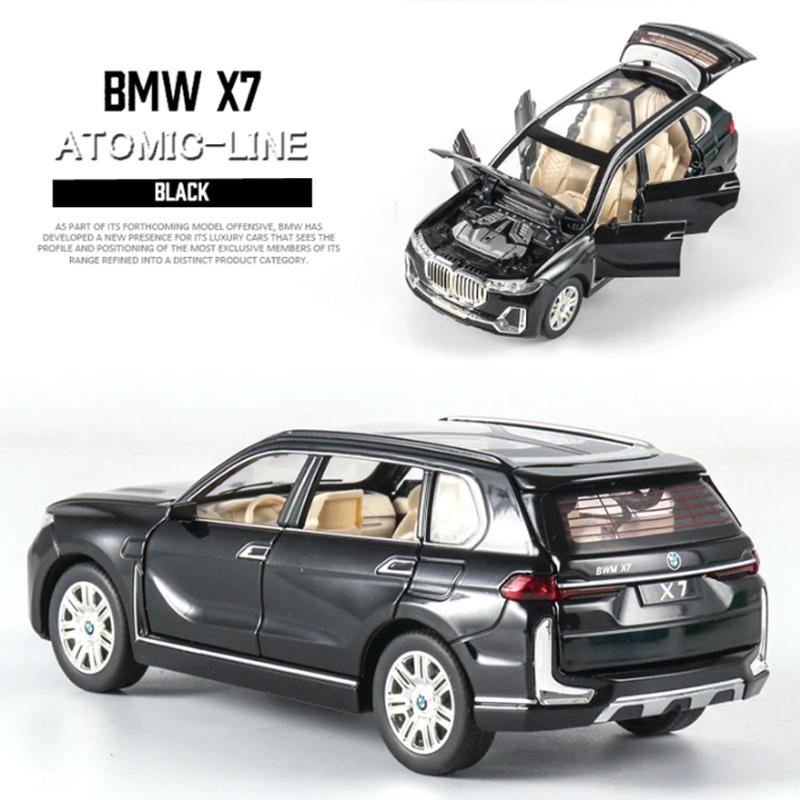 ミニカー BMW BMW X7 ミニカー 1/24 全4色 ライト点灯 エンジンサウンド 合金