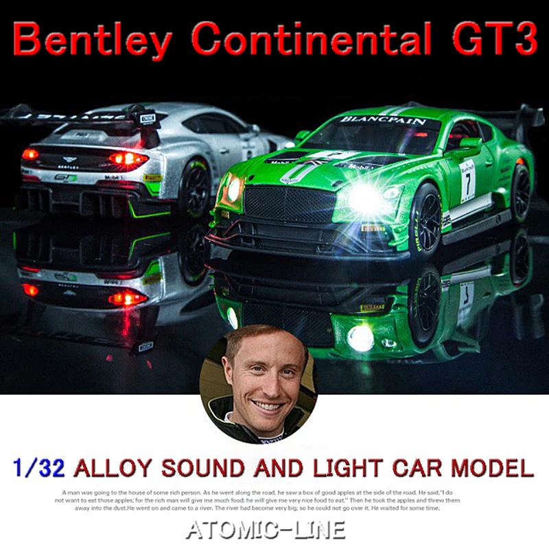 Bentley コンチネンタル GT3 1/32 ミニカー 全4色 ライト点灯