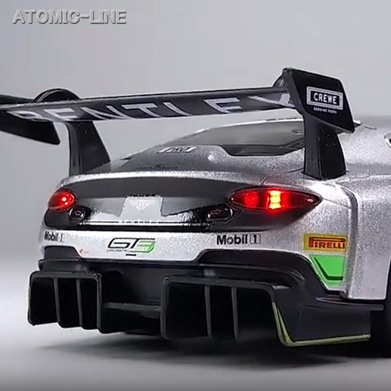 レア　BENTLEY ミニカー用駐車場 リフト付き Bentley コンチネンタル GT3 1/32 ミニカー 全4色 ライト点灯 エンジン
