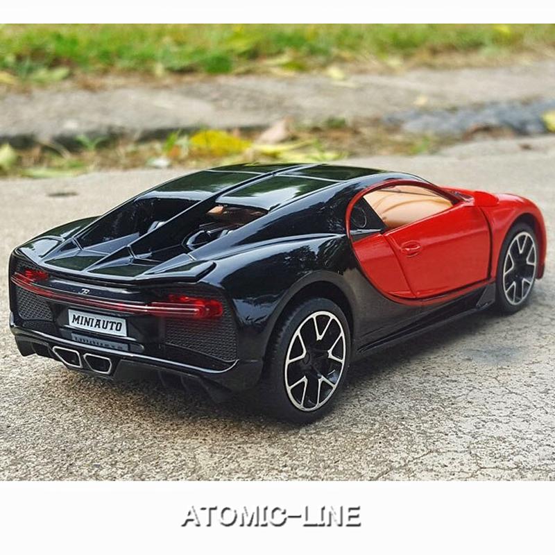 ブガッティ シロン 1/32 ミニカー 全3色 ライト点灯 エンジンサウンド