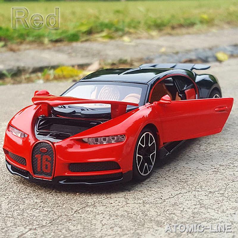 ブガッティ シロン 1/32 ミニカー 全3色 ライト点灯 エンジンサウンド