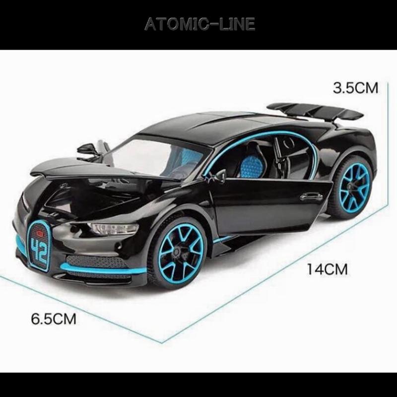ブガッティ シロン 1/32 ミニカー 全3色 ライト点灯 エンジン