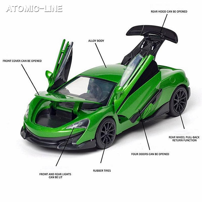 マクラーレン McLaren 600LT 1/32 ミニカー 全7色 ライト点灯 エンジン