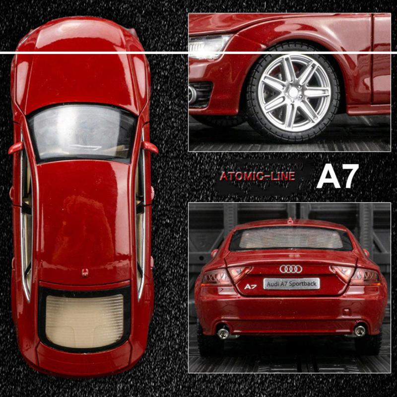 AUDI アウディ A7 1/24 ミニカー 全2色 ライト点灯 エンジン