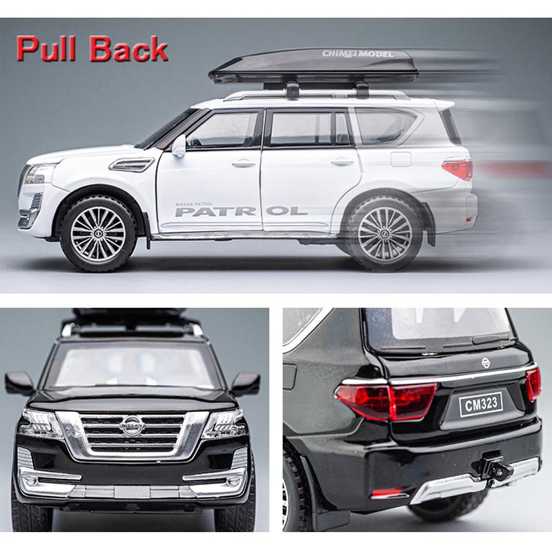 日産 サファリ PATROL 1/32 ミニカー 全3色 ライト点灯 エンジン