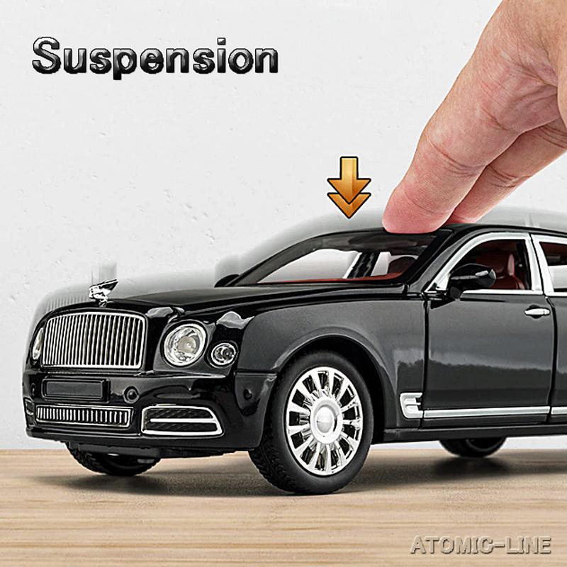Bentley ミュルザンヌ 1/24 ミニカー 全3色 ライト点灯 エンジン