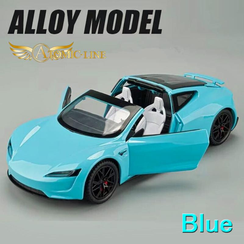 テスラ Roadster ロードスター 1/24 ミニカー 全3色 ライト点灯