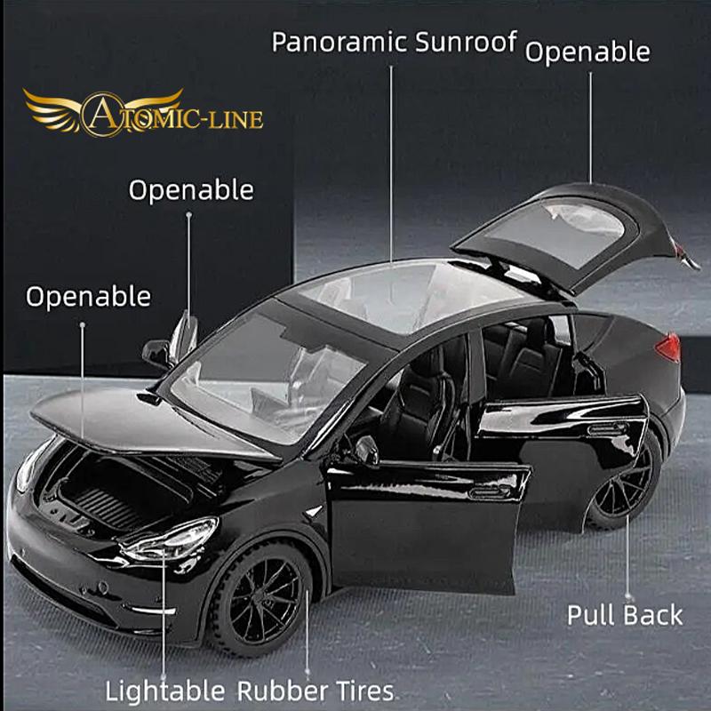 テスラ MODEL Y 1/32 ミニカー 全3色 ライト点灯 エンジンサウンド