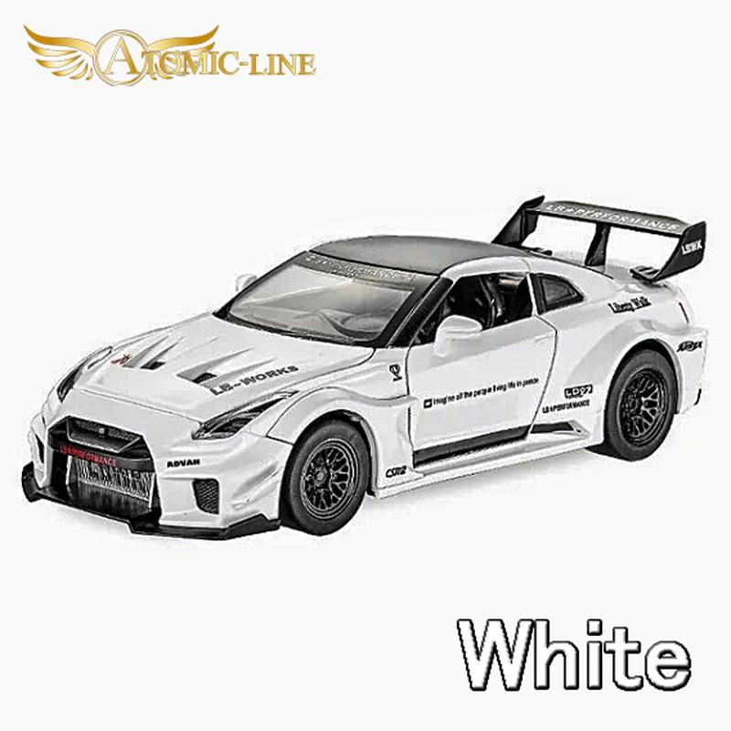 NISSAN 日産 GTR R35 CSR2 1/32 ミニカー 全4色 ライト点灯 エンジンサウンド 合金モデル 模型 ジオラマ｜atomic-line｜02