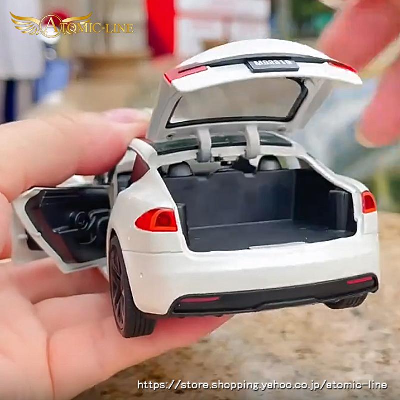 テスラ MODEL S 1/24 ミニカー 全5色 ライト点灯 エンジンサウンド