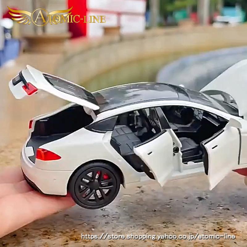 テスラ MODEL S 1/24 ミニカー 全5色 ライト点灯 エンジンサウンド
