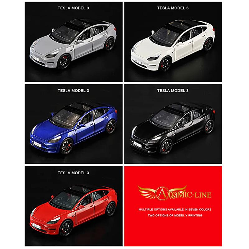 テスラ MODEL S 1/24 ミニカー 全5色 ライト点灯 エンジンサウンド