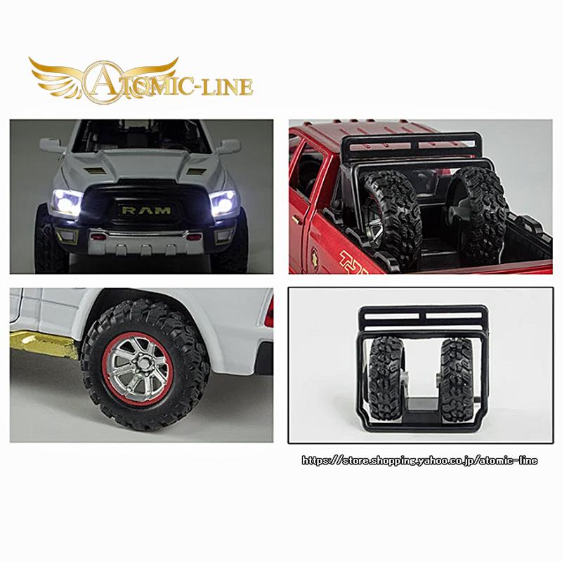 ダッジ RAM TRX 1/32 ミニカー 全3色 ライト点灯 エンジンサウンド