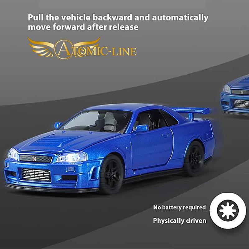 日産（NISSAN） NISSAN GT-R R34 スカイライン 1/32 ミニカー 全3色